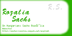 rozalia sachs business card